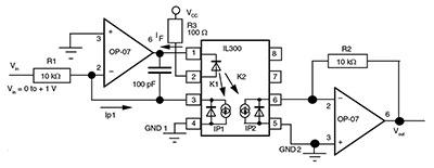 Figure 4. Optoelectronic isolation in power supplies.

